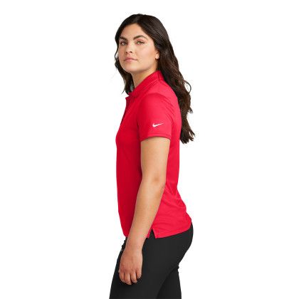 Custom Nike Women's Victory Solid Polo - University Red Side view