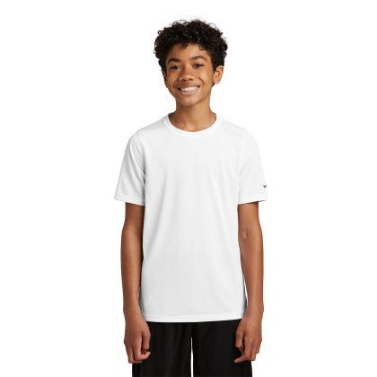 Custom Nike Youth Swoosh Sleeve RLegend Tee - White Front view