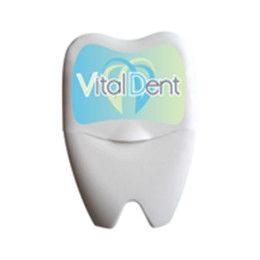 Custom Tooth Shaped Dental Floss - White