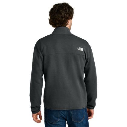 Custom The North Face Double-Knit 1/2-Zip Fleece - Asphalt Grey Back view