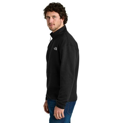 Custom The North Face Double-Knit 1/2-Zip Fleece - TNF Black Side view
