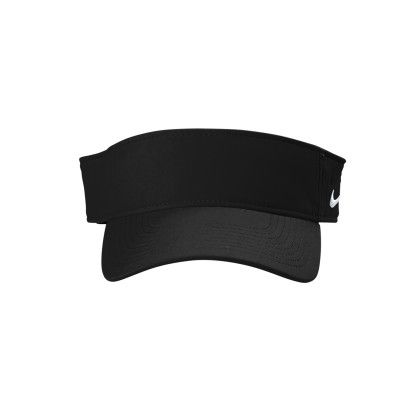 Custom Nike Dri-FIT Team Performance Visor - Black Front view Custom Nike Dri-FIT Team Performance Visor - Black Front view
