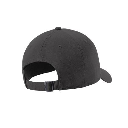 Custom Nike Heritage Cotton Twill Cap - Anthracite Back view Custom Nike Heritage Cotton Twill Cap - Anthracite Back view