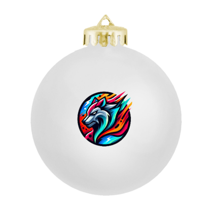 Custom 3.25" Satin Finish Round Shatterproof Ornament - White 
