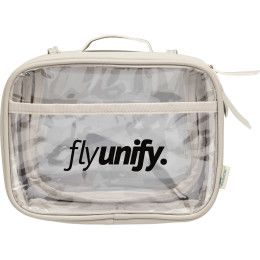 Custom Wellable Clear Travel Case - Gray 