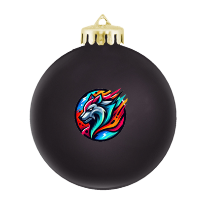 Custom 3.25" Satin Finish Round Shatterproof Ornament - Black 
