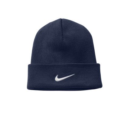 Custom Nike Team Cuffed Beanie - Collage Navy Front view Custom Nike Team Cuffed Beanie - Collage Navy Front view