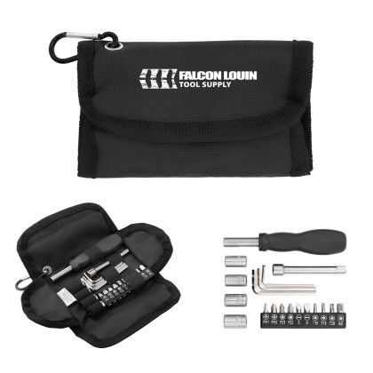 Custom Verto 19-Piece Tool Set With RPET Case - Black