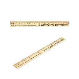 Custom 12" Natural Wood Ruler - Natural