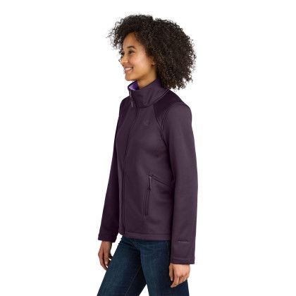Custom The North Face Women's Chest Logo Ridgewall Soft Shell Jacket - TNF Blackberry Wine Side view