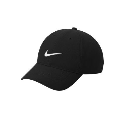 Custom Nike Dri-FIT Swoosh Performance Cap - Black Side view Custom Nike Dri-FIT Swoosh Performance Cap - Black Side view