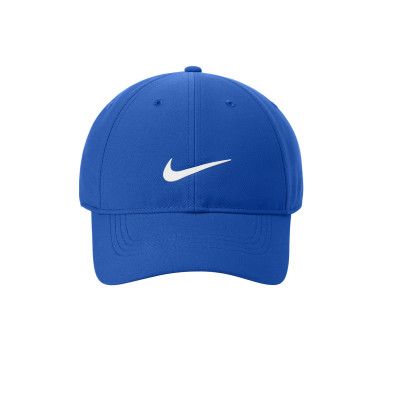 Custom Nike Dri-FIT Swoosh Performance Cap - Game Royal Front view Custom Nike Dri-FIT Swoosh Performance Cap - Game Royal Front view
