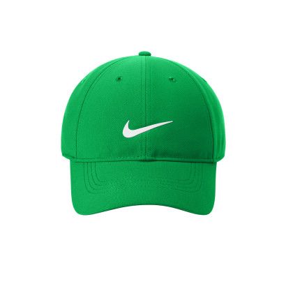 Custom Nike Dri-FIT Swoosh Performance Cap - Lucky Green Front view Custom Nike Dri-FIT Swoosh Performance Cap - Lucky Green Front view