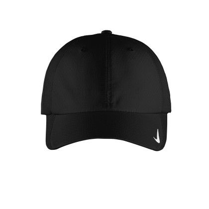 Custom Nike Sphere Performance Cap - Black Front view Custom Nike Sphere Performance Cap - Black Front view