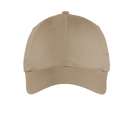 Custom Nike Unstructured Cotton/Poly Twill Cap - Khaki Front view Custom Nike Unstructured Cotton/Poly Twill Cap - Khaki Front view