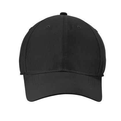 Custom Nike Dri-FIT Tech Fine-Ripstop Cap - Black Front view Custom Nike Dri-FIT Tech Fine-Ripstop Cap - Black Front view