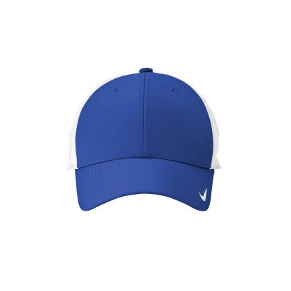 Custom Nike Dri-FIT Legacy Cap - Game Royal & White Front view Custom Nike Dri-FIT Legacy Cap - Game Royal & White Front view