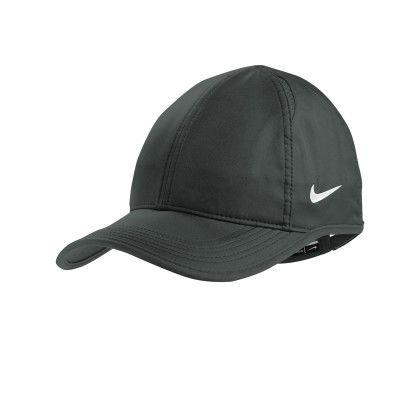 Custom Nike Dri-FIT Featherlight Performance Cap - Anthracite Side view Custom Nike Dri-FIT Featherlight Performance Cap - Anthracite Side view