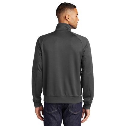 Custom Nike Full-Zip Chest Swoosh Jacket - Anthracite Back view