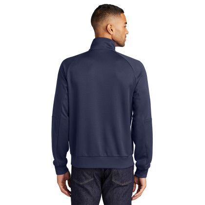 Custom Nike Full-Zip Chest Swoosh Jacket - Midnight Navy Back view