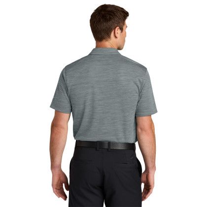 Custom Nike Dri-FIT Striated Polo - Cool Grey Back View 