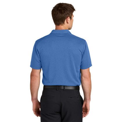 Custom Nike Dri-FIT Smooth Heather Polo - Game Royal Heather Back View 