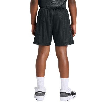 Custom Sport-Tek Youth PosiCharge Mesh 5 Short - Black Back view