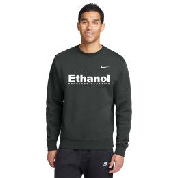 Custom Nike Club Fleece Crew - Anthracite Front view