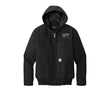 Custom Carhartt Washed Duck Active Jac. - Black Front View
