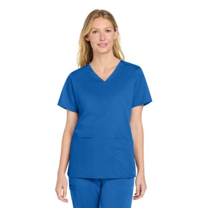Custom Wink Women's WorkFlex V-Neck Top - Royal 
