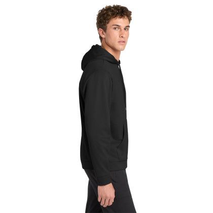 Custom Sport-Tek Sport-Wick Fleece Hooded Pullover - Black Side view