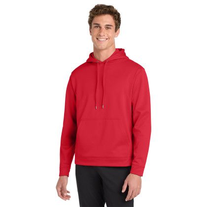 Custom Sport-Tek Sport-Wick Fleece Hooded Pullover - Deep Red Front view