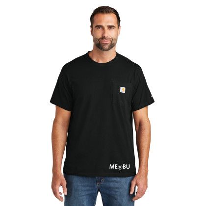 Custom Carhartt Force Short Sleeve Pocket T-Shirt - Black Front view