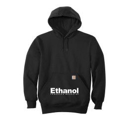 Custom Carhartt Rain Defender Paxton Heavyweight Hooded Sweatshirt - Black Front