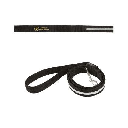 Custom Rechargeable LED Light-Up Dog Leash - Black 