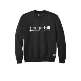 Custom Carhartt Midweight Crewneck Sweatshirt - Black Front view