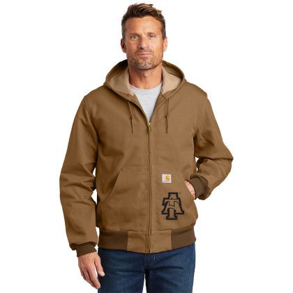 Custom Carhartt Tall Thermal-Lined Duck Active Jac - Carhartt Brown Front view Custom Carhartt Tall Thermal-Lined Duck Active Jac - Carhartt Brown Front view