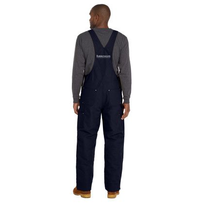 Custom Carhartt Tall Firm Duck Insulated Bib Overalls - Navy Back view