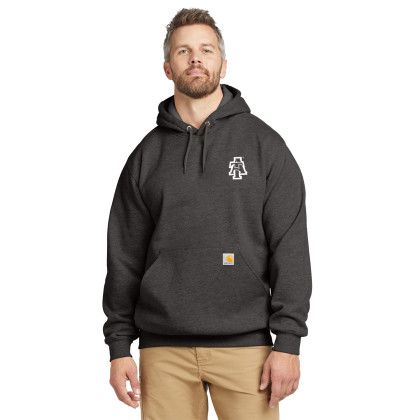 Custom Carhartt Tall Midweight Hooded Sweatshirt - Carbon Heather Front view
