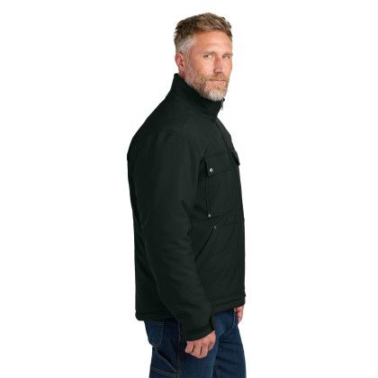 Custom CornerStone Insulated Workwear Soft Shell - Black Side view Custom CornerStone Insulated Workwear Soft Shell - Black Side view