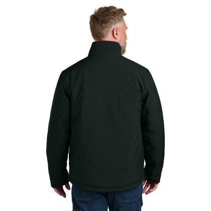 Custom CornerStone Insulated Workwear Soft Shell - Black Back view Custom CornerStone Insulated Workwear Soft Shell - Black Back view