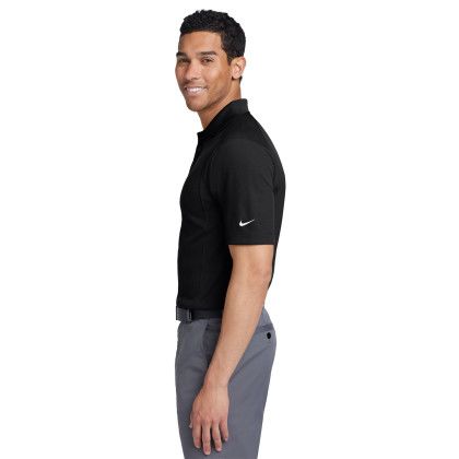 Custom Nike Dri-FIT Classic Polo Shirt - Black Side View 