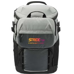 Custom Arctic Zone Repreve Backpack Cooler with Sling - Gray Front view