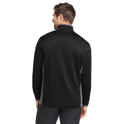 Custom Nike Dri-FIT 1/2-Zip Cover-Up - Black/DarkGrey/White Back View Custom Nike Dri-FIT 1/2-Zip Cover-Up - Black/DarkGrey/White Back View