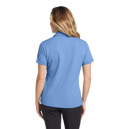 Custom Nike Women's Dri-FIT Classic Polo Shirt - Light Blue Back View 