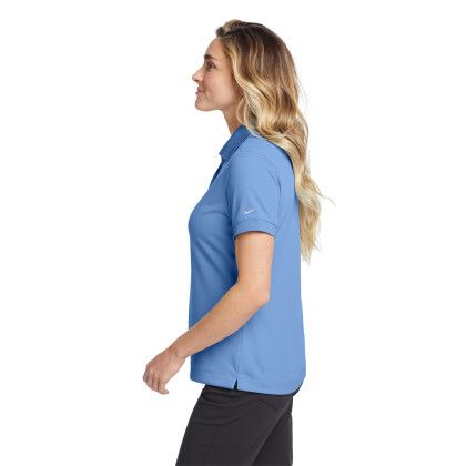Custom Nike Women's Dri-FIT Classic Polo Shirt - Light Blue Side View 
