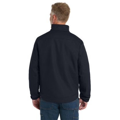 Custom CornerStone Duck Bonded Soft Shell Jacket - Navy Back view Custom CornerStone Duck Bonded Soft Shell Jacket - Navy Back view