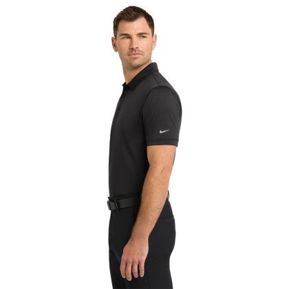 Custom Nike Dri-FIT Players Modern Fit Polo - Anthracite Side View Custom Nike Dri-FIT Players Modern Fit Polo - Anthracite Side View