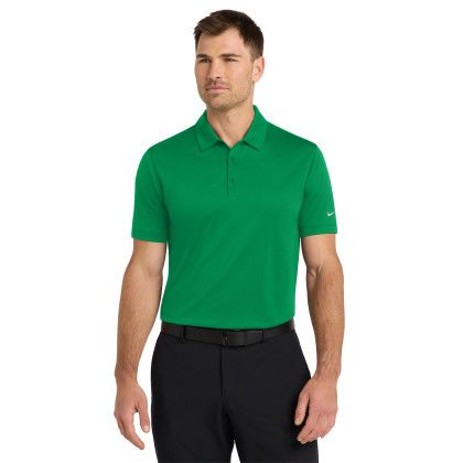Custom Nike Dri-FIT Players Modern Fit Polo - Pine Green Front View Custom Nike Dri-FIT Players Modern Fit Polo - Pine Green Front View