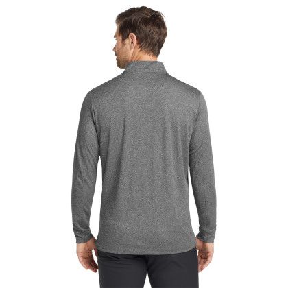 Custom Nike Dry 1/2-Zip Cover-Up - Black Heather Back View Custom Nike Dry 1/2-Zip Cover-Up - Black Heather Back View